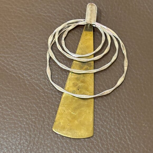 Robert Lee Morris (RLM) Studio Sterling Silver- Brass Necklace - Picture 4 of 13